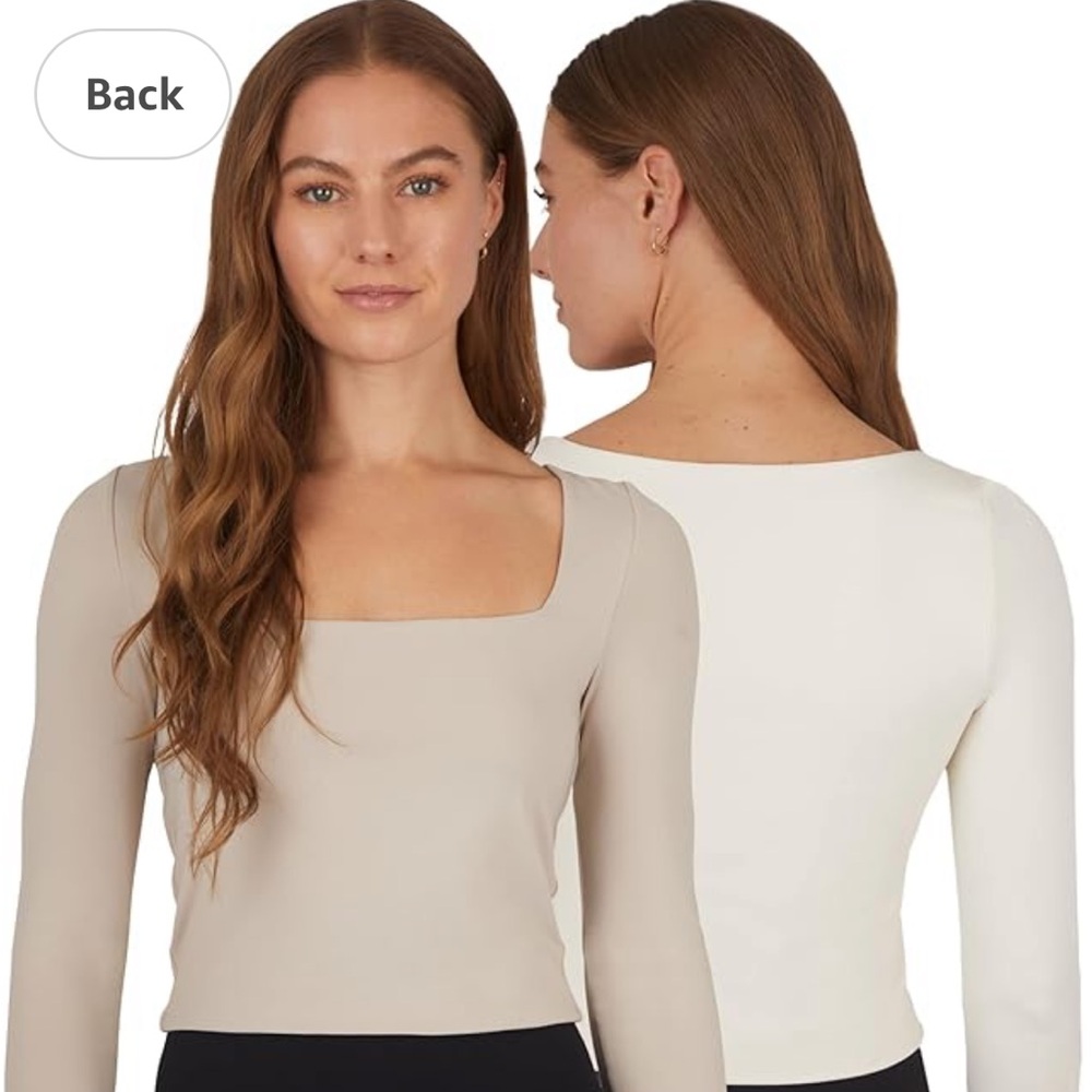 90 Degrees by Reflex Square Neck Crop Top Set